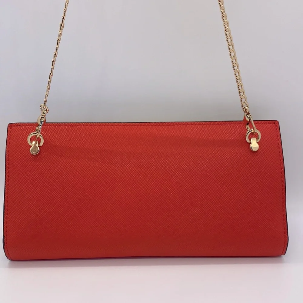 Dune London Red Leopard Print Wallet on a chain Crossbody - Picture 5 of 12